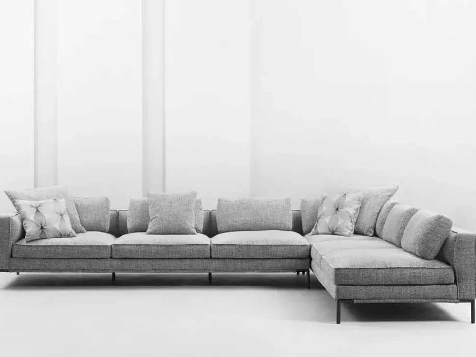 Divano Con penisola a 5 posti Icon di Flou: prezzo su richiesta