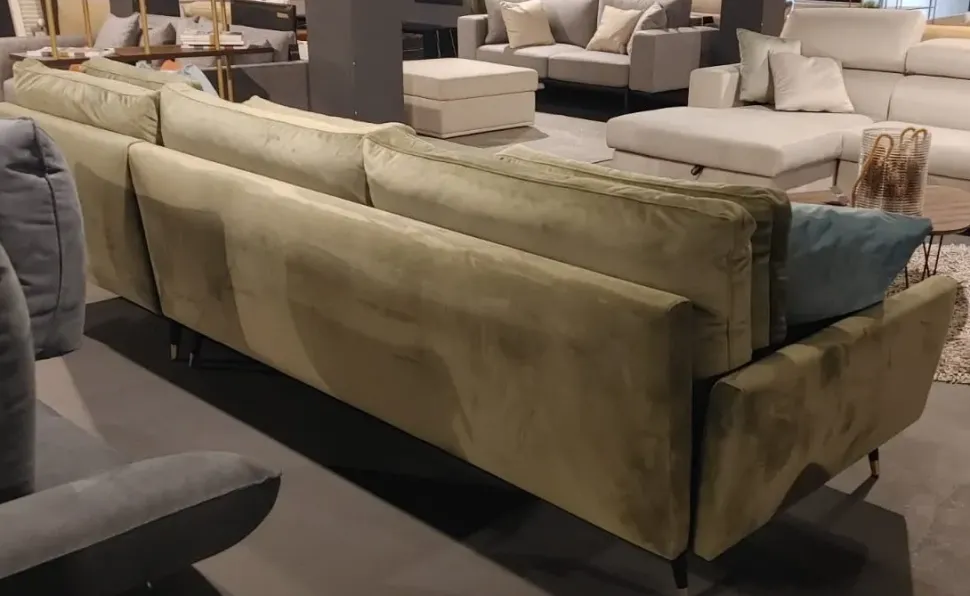 Divano con penisola Artigianale Divano barlow by domingo salotti PREZZI OUTLET sconto 50%