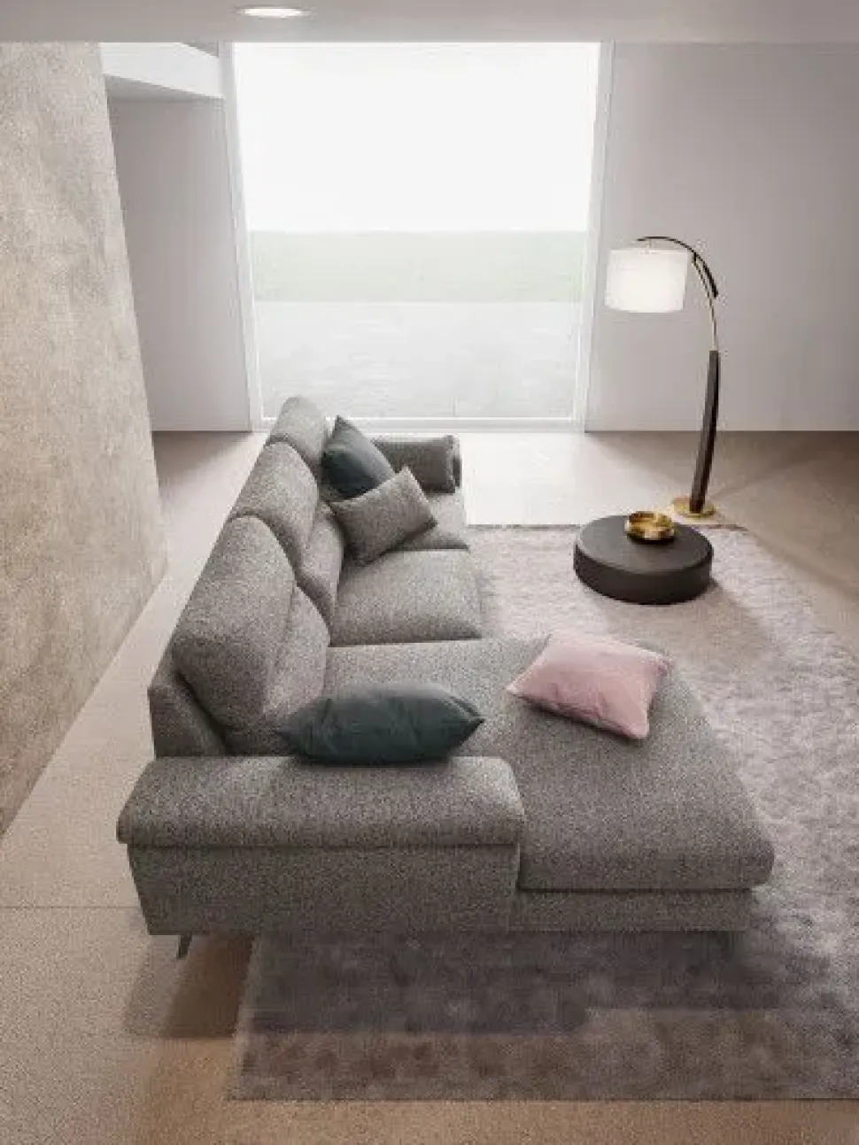 Divano con penisola Cupido Mottes selection in OFFERTA - 40%