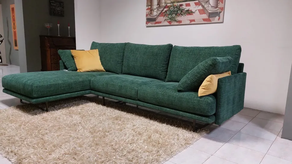 Divano con penisola Deas Lord byron PREZZI OUTLET sconto 50%