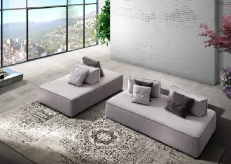 Divano con penisola Divano modulare piuma alta qualita italy Md work OFFERTA OUTLET