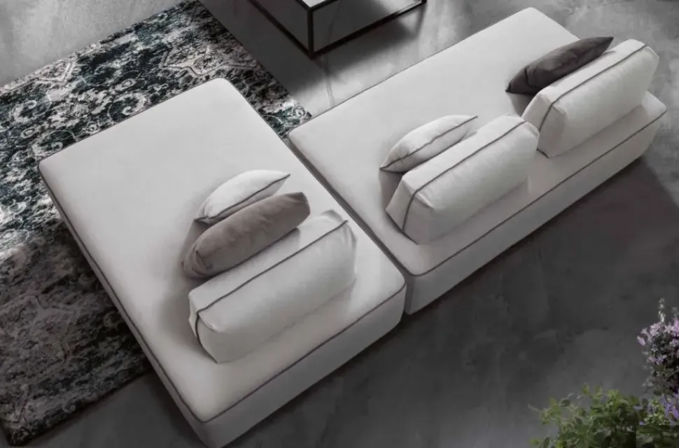 Divano con penisola Divano modulare piuma alta qualita italy Md work OFFERTA OUTLET