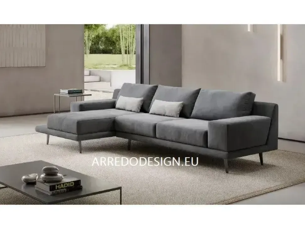 Divano con penisola Doimo salotti Carter PREZZI OUTLET sconto 35%