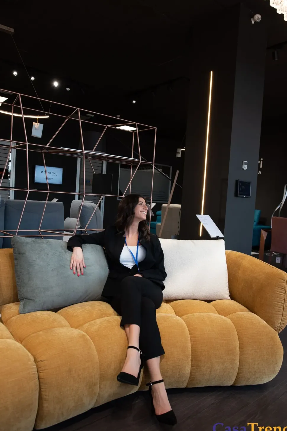 Divano con penisola Franco ferri Abbracci PREZZI OUTLET sconto 38%