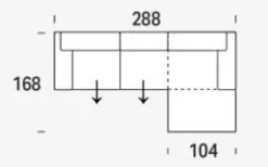 Divano con penisola Fred Felis a PREZZO OUTLET