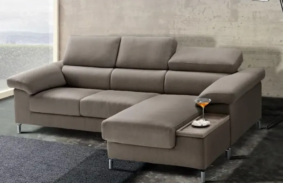 Divano con penisola Giulia Biel salotti sconto del 30%