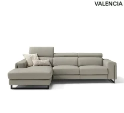 Divano con penisola in Pelle Sofangel a prezzo ribassato