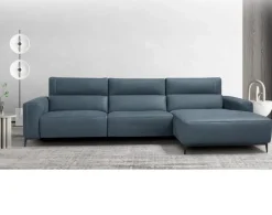 Divano con penisola in stile Design Con seduta allungabile con forte sconto