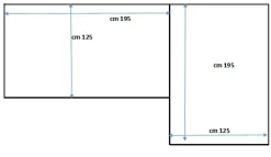 Divano con penisola in stile Design Con seduta fissa con forte sconto