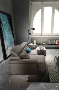 Divano con penisola in stile Design Con seduta estraibile a prezzi convenienti