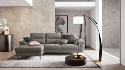 Divano Con penisola in Tessuto Cupido di Le comfort