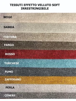 Divano con penisola in Tessuto Collezione esclusiva a prezzo ribassato