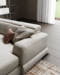 Divano con penisola in Tessuto Graffiti Le comfort