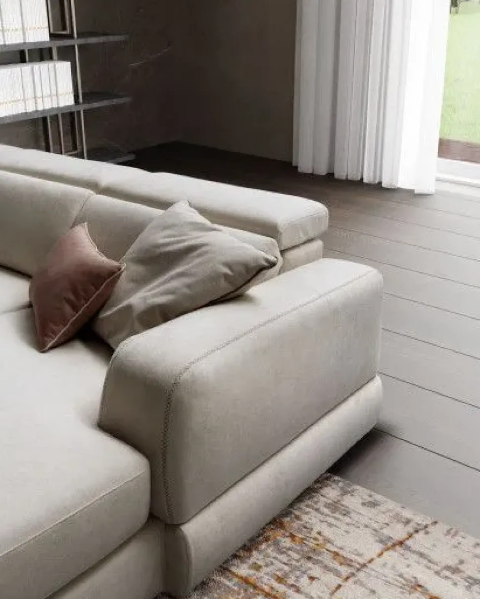 Divano con penisola in Tessuto Graffiti Le comfort