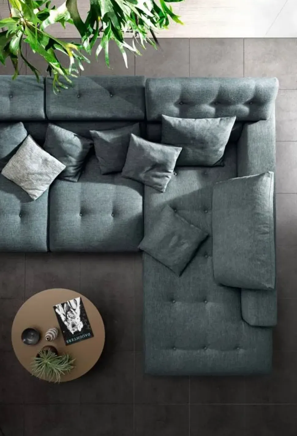 Divano con penisola in Tessuto Md work a prezzo scontato