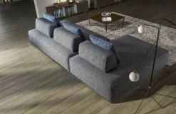 Divano con penisola in Tessuto Jest droll Samoa