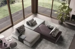 Divano con penisola in Tessuto Jest droll Samoa