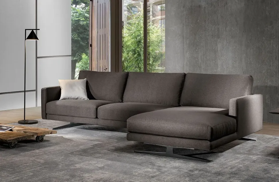 Divano con penisola in Tessuto Excò a prezzo ribassato