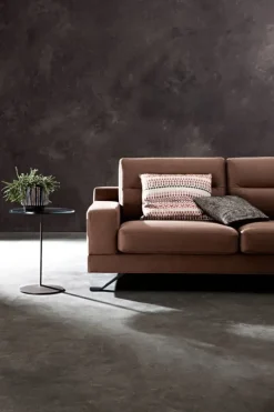 Divano con penisola in Tessuto Qns2 Artigianale