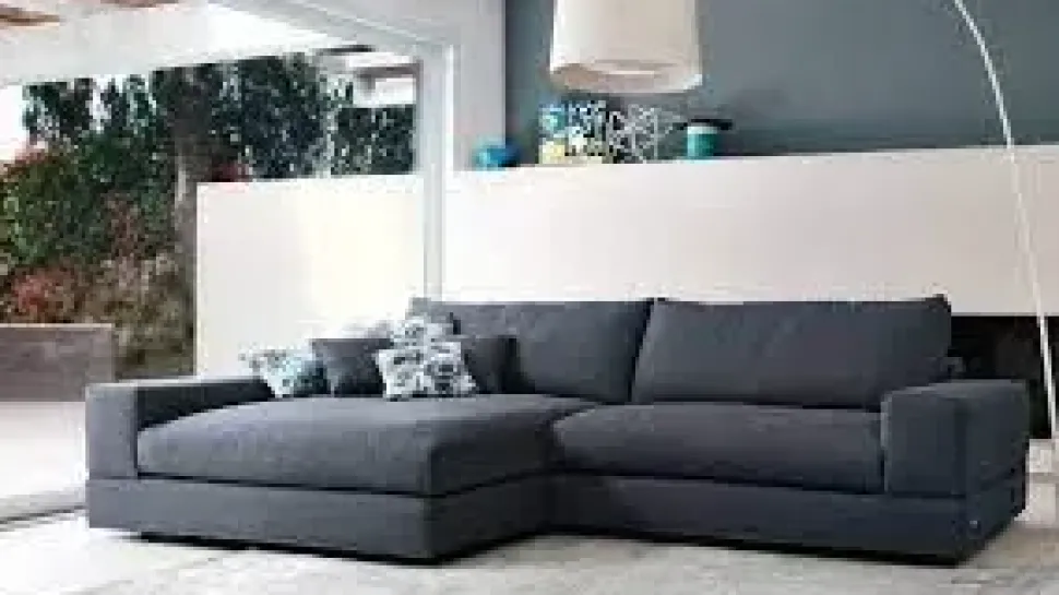 Divano con penisola in Tessuto Vision Doimo salotti