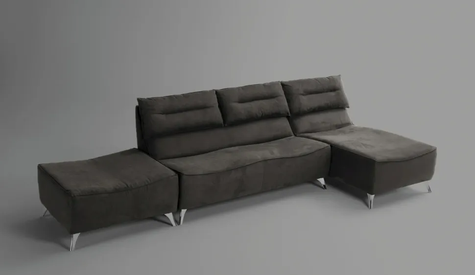 Divano con penisola in Tessuto Alivar Excò