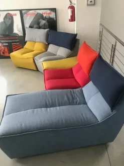 Divano con penisola in Tessuto Hip hop Calia