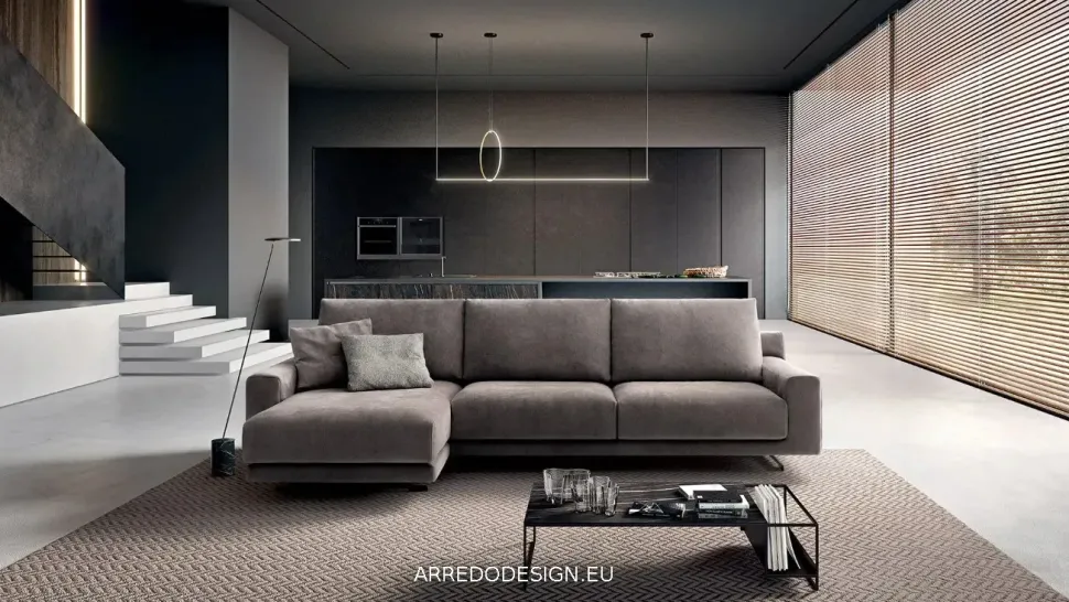 Divano Con penisola James di Doimo salotti a prezzo scontato