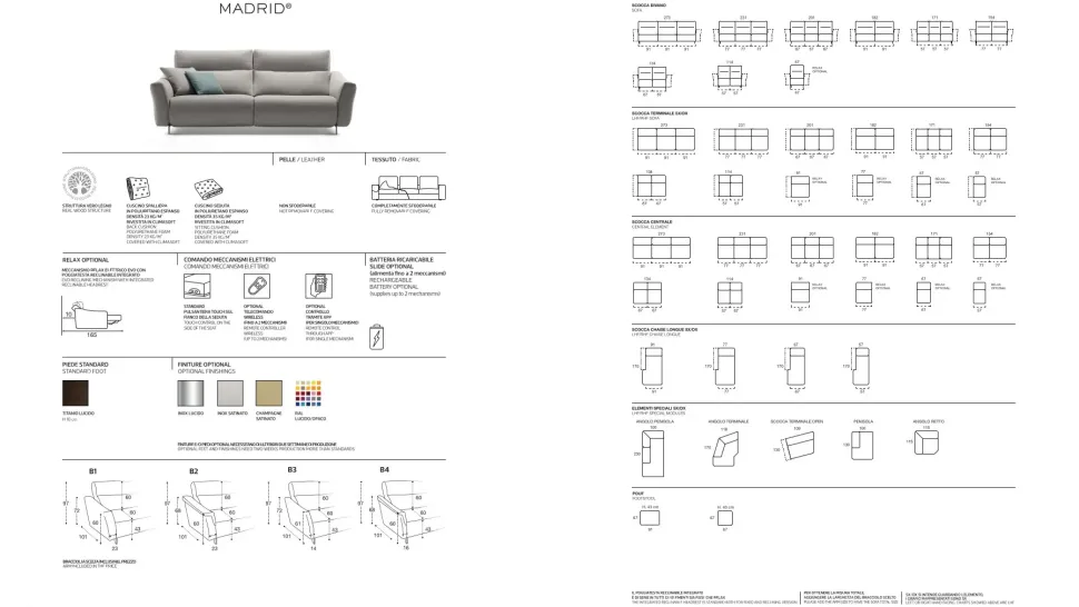 Divano Con penisola Madrid * Rosini a 3303 Euro