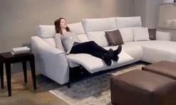 Divano con penisola Madrid Rosini in OFFERTA - 28%