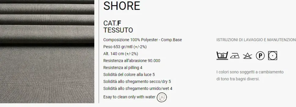 Divano con penisola Madrid Rosini in OFFERTA - 28%