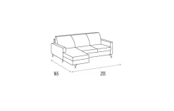 Divano con penisola modello Divano penisola reversibile tessuto anti macchia di Md work in offerta