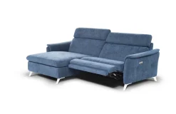 Divano con penisola pelle in poliuretano  Nicoletti home a prezzo Outlet