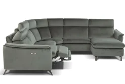 Divano con penisola pelle in poliuretano  Nicoletti home a prezzo Outlet