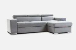 Divano con penisola Poggia piedi e poggia testa con penisola contenitore Md work in Tessuto a 1950€