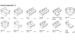 Divano con penisola Sabina Collezione esclusiva a prezzo ribassato