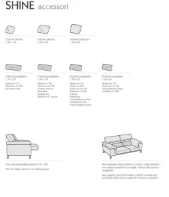 Divano con penisola Shine Samoa in Tessuto a 2590€