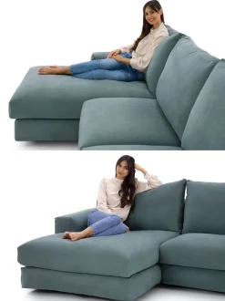 Divano Con penisola Strip outlet Diotti.com in Offerta Outlet a 1890€