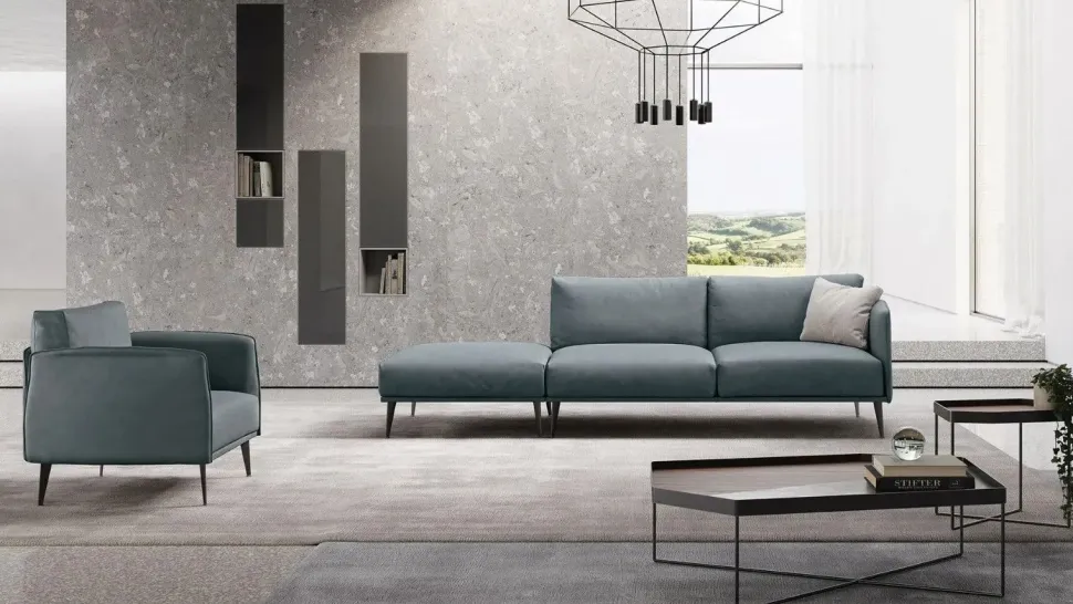 Divano Con penisola Stuart * di Doimo salotti a prezzo ribassato