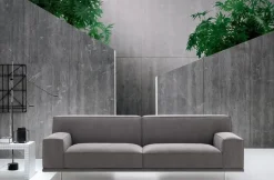 Divano con penisola tessuto in poliuretano  Felis a prezzo Outlet