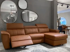 Divano con penisola Washington Nicoletti home in Pelle a 3863€