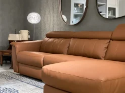 Divano con penisola Washington Nicoletti home in Pelle a 3863€