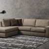 Divano da 4 posti modello Divano mod.ingrid con chaise-longue rivestito in tessuto scontato del 50% di Excò scontato