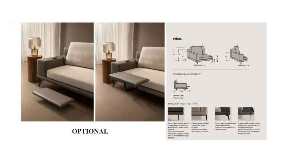 Divano da 4 posti modello Wise di Samoa scontato