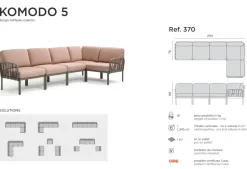 Divano da giardino Nardi outdoor Divano modulare komodo 5  con un ribasso esclusivo