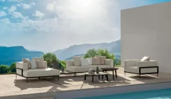 Divano da giardino Talenti outdoor Cleo teak sofa cm 230 ecru' A PREZZI OUTLET