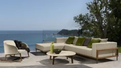 Divano da giardino Talenti outdoor Cleo teak sofa cm 230 ecru' A PREZZI OUTLET