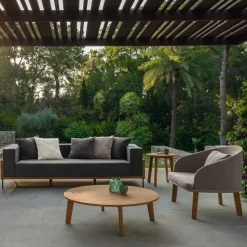 Divano da giardino Talenti outdoor Cleo teak sofa cm 230 ecru' A PREZZI OUTLET