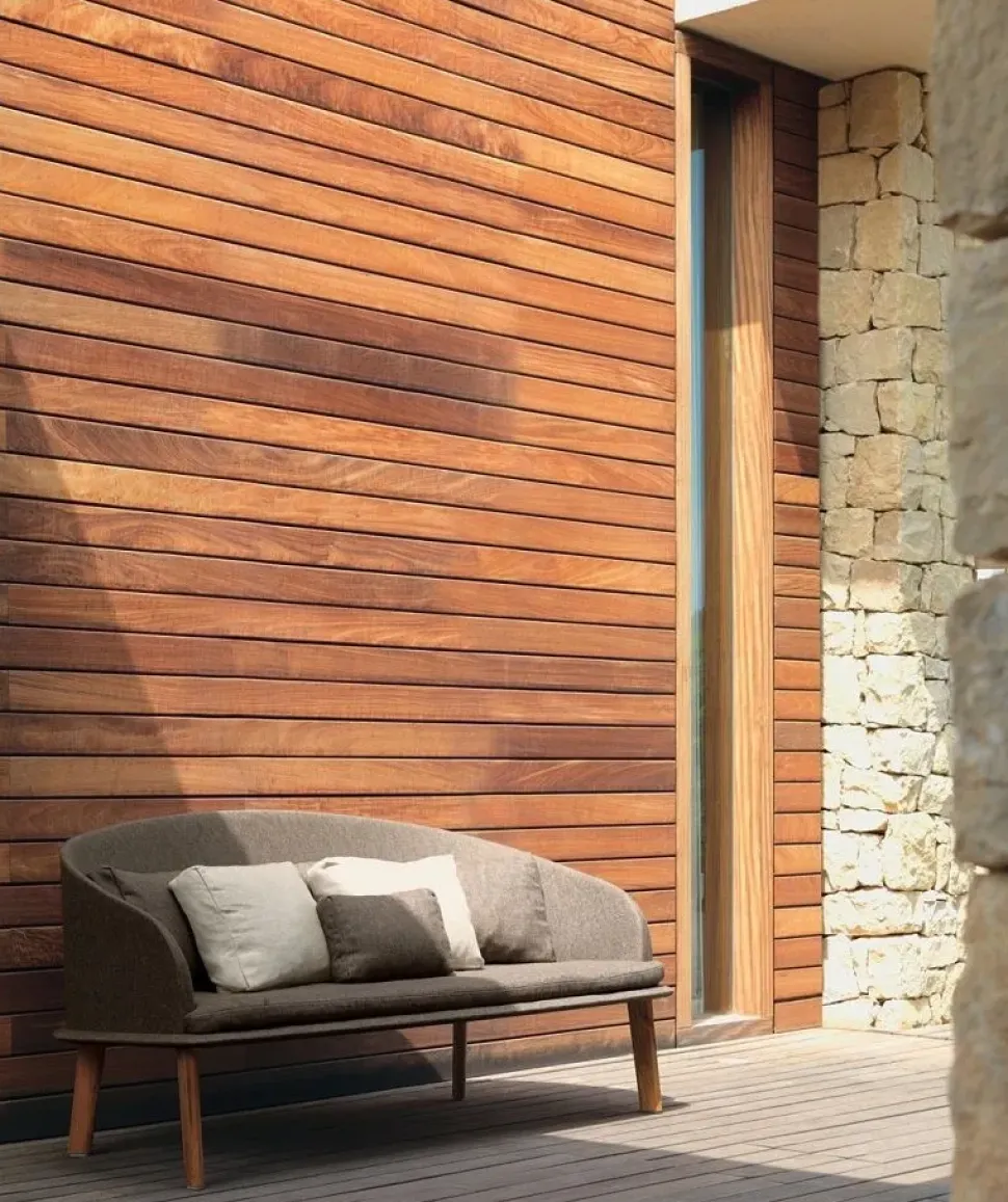 Divano da giardino Talenti outdoor Cleo teak sofa cm 230 ecru' A PREZZI OUTLET