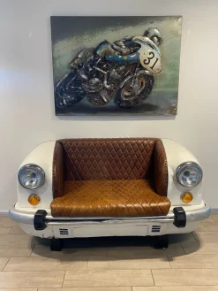 Divano design ecopelle Sofa' car di Collezione esclusiva con sconto del - 64%