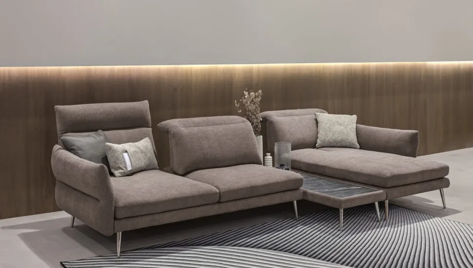 Divano design microfibra Modula di Max divani con sconto del - 33%